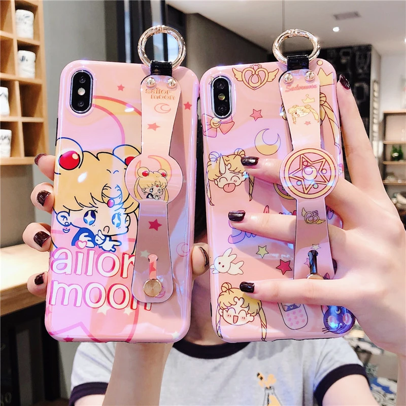 Милый чехол Sailor Moon для iPhone 11 Pro Max XR XS Max X 7 8 6 6S Plus с мультяшным рисунком Kawaii Sailormoon Mars Blue Ray