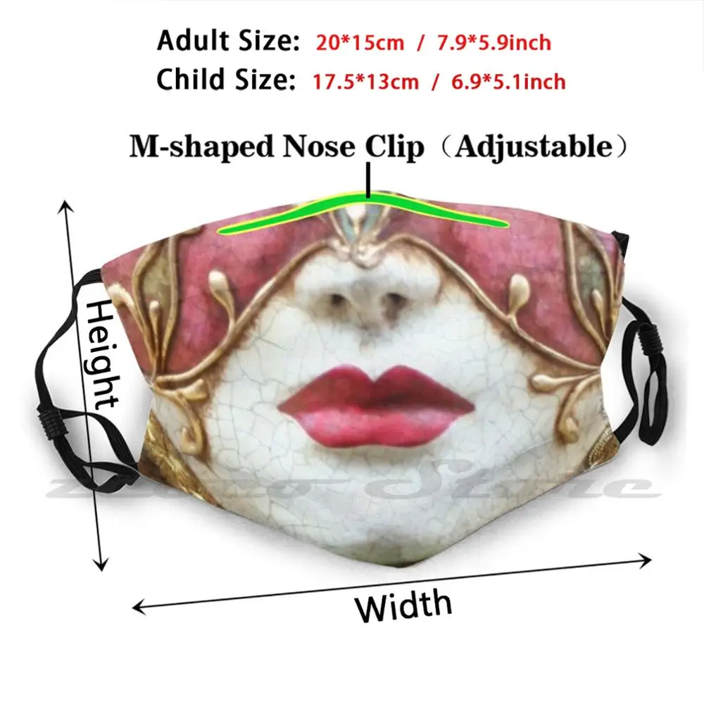 Цветная Карнавальная маска индивидуальный узор моющийся фильтр Pm2.5 для взрослых