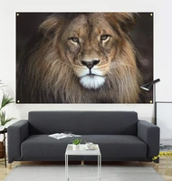 lion tapestry background decoration home decoration painting animal lionhanging flag