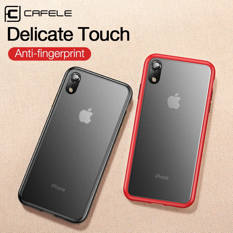 CAFELE Новейший цветной чехол для iphone Xr силиконовый+ PC полупрозрачный чехол для iphone Xr