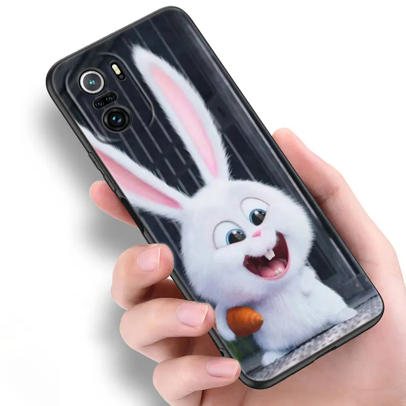cute cartoon rabbit phone case for xiaomi mi poco x3 nfc f3 gt m3 10t 11t 11x pro 11i a2 11 lite ne 5g civi soft tpu black cover free global shipping