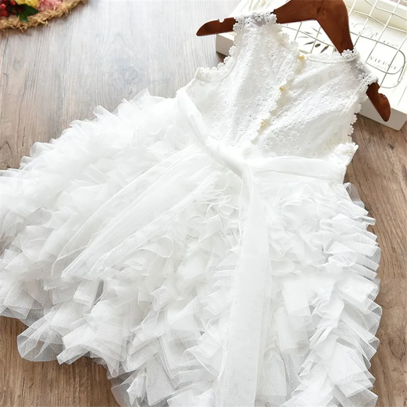 Baby Clothing Summer Girl Dress Tulle Flower Kids Party Dresses For Girls Infant Events Ceremony Wedding Gown 4 5 8 Year | Детская