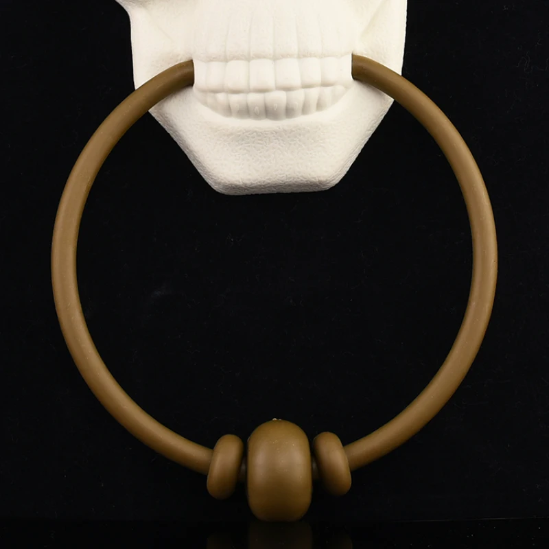 Дверной звонок в виде черепа на Хэллоуин страшный светящийся глаза красный