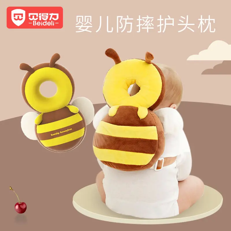 

Cute bee Baby anti-fall pillow protection head cushion baby toddler anti-fall children toddler cap head safety protection