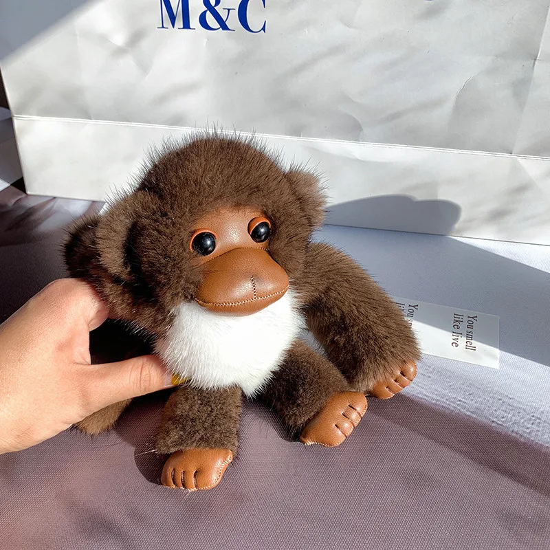 Натуральный мех норки брелок &quotОбезьяна&quot для женщин с натуральным мехом кулон