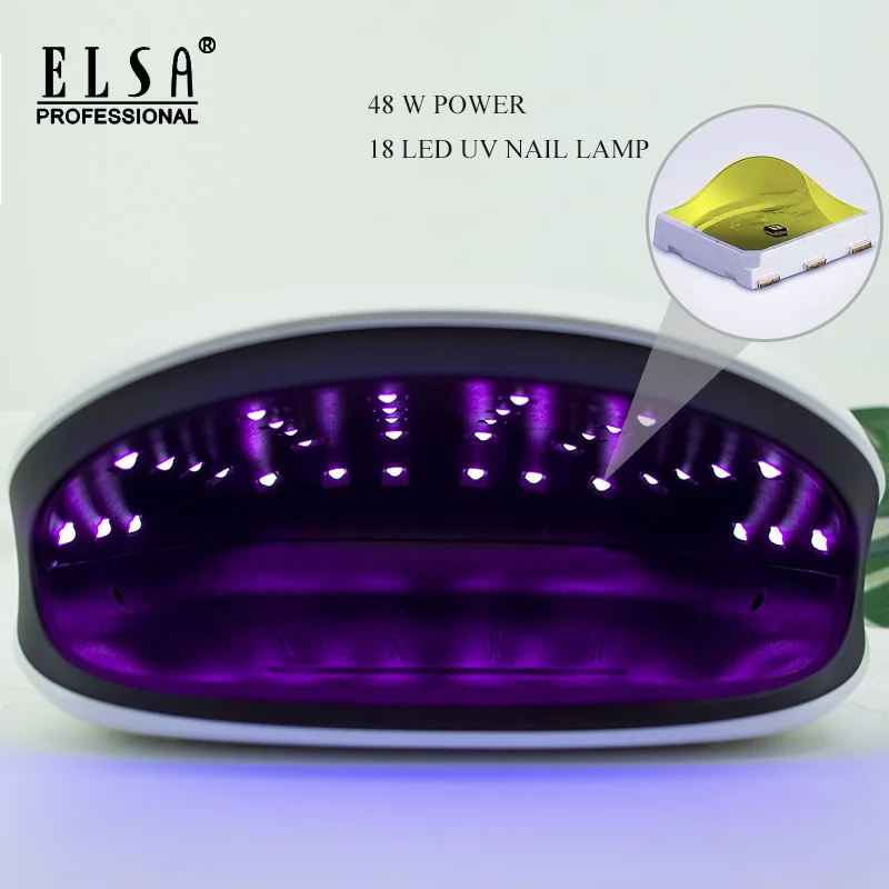 Сушилка для ногтей ELSA 48 Вт быстрая доставка УФ Гелевая отверждаемая лампа с