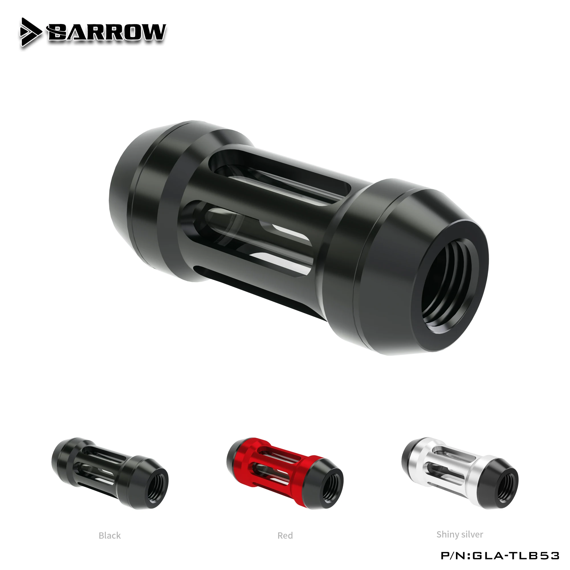 

Barrow GLA-TLB53,Metal Flow Filter Black Silver Gold Water Cooling Filter Dual G1/4'' spiral pattern filters connector fitting