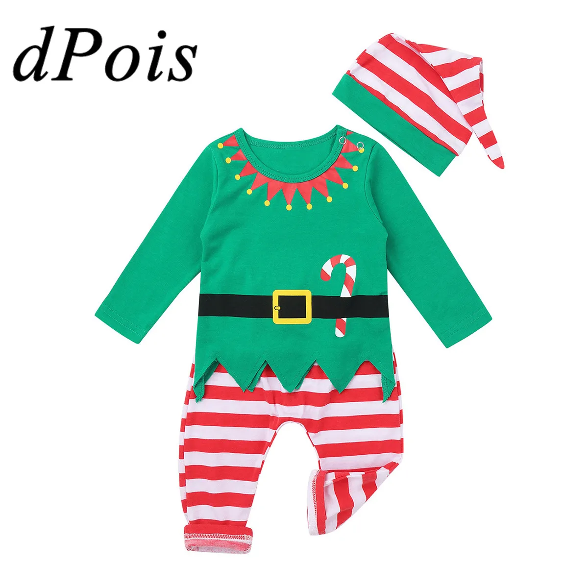 Рождественский костюм эльфа для новорожденных детский косплей маленьких