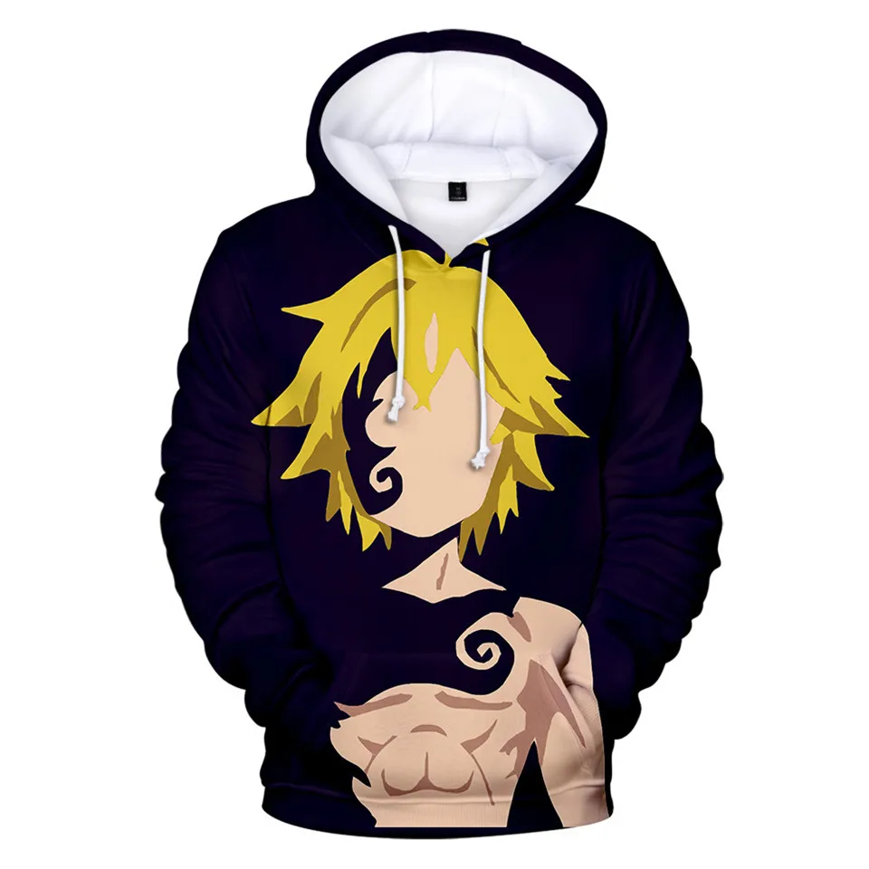 Толстовка с капюшоном семь смертных грехов худи Nanatsu No Taizai Meliodas Повседневный