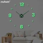 Светящиеся Настенные часы Muhsein, домашний декор, бесшумные часы большого размера сделай сам, настенные часы с цифрами, кварцевые часы для подарка, бесплатная доставка