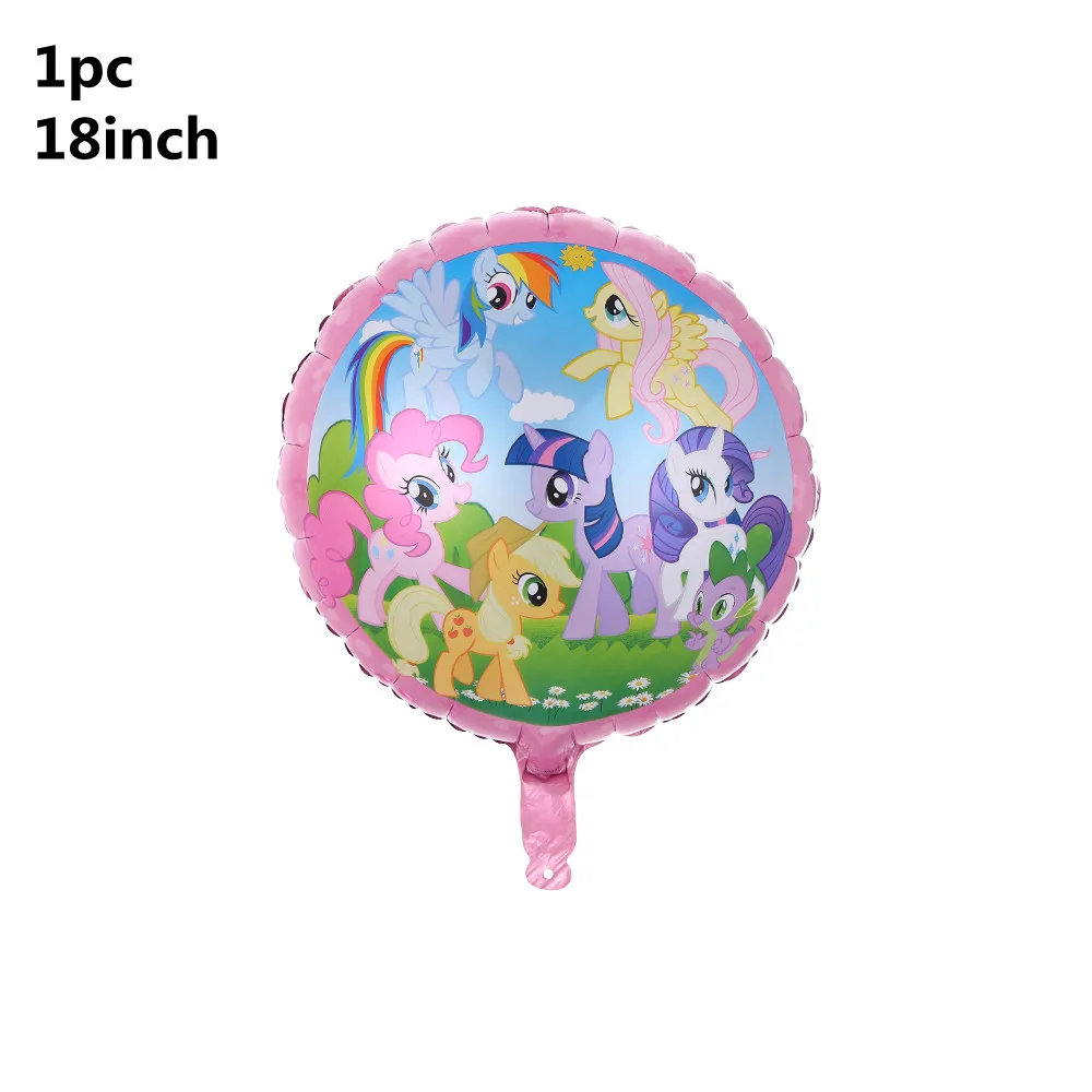 1PC pony round 1 шт. 100*97 см розовая маленькая лошадка фольгированные гелиевые шары воздушные шарики, детские игрушки на свадьбу, день рождения, вечерние принадлежности для декора животных - Цвет: 1PC pony round