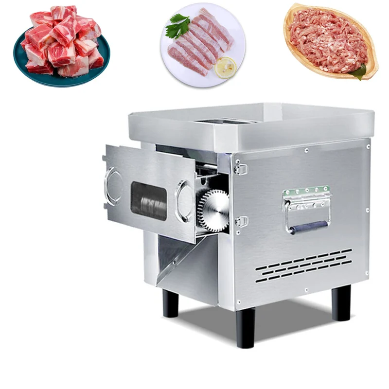 

Stainless Steel Meat Cutter Commercial Desktop Slicer Fully Automatic 220V 850W Vegetable Cutter Meat slicing machine