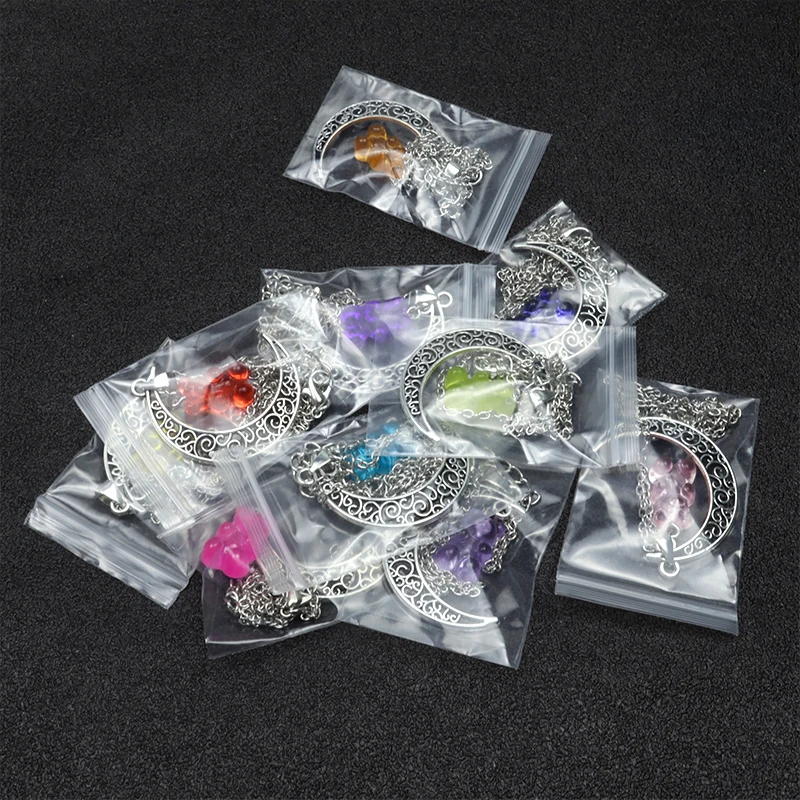 Милое ожерелье ярких цветов с медведем для женщин и мужчин луна стеклянная