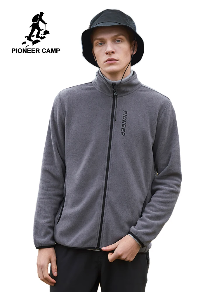 Мужская Флисовая Куртка Pioneer Camp черная или серая Повседневная куртка на молнии с