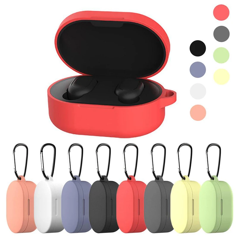 

Silicone Soft Shockproof Wireless Bluetooth Earphone Case For Xiaomi Redmi Earphone Charging Box Case For AirDots