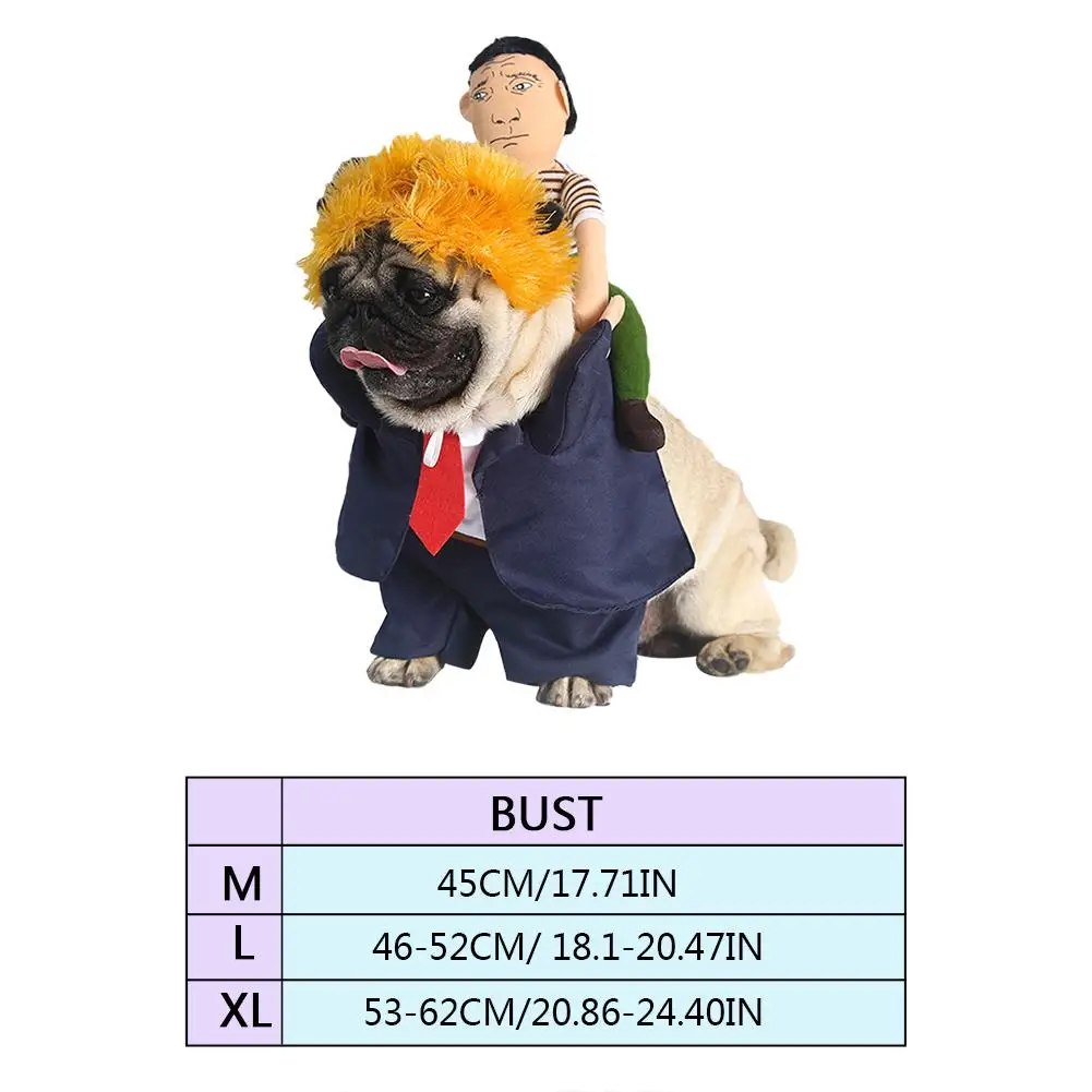 Костюм для домашних животных одежда собак на Хэллоуин Забавный президент