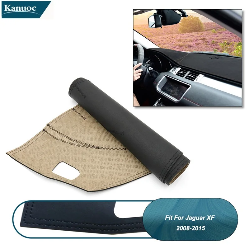 

1Pcs/set For Jaguar XF 2008-2015 Leather Sunshade Mat Car Dashmat Dashboard Protective Pad Cover Dash Left Driving
