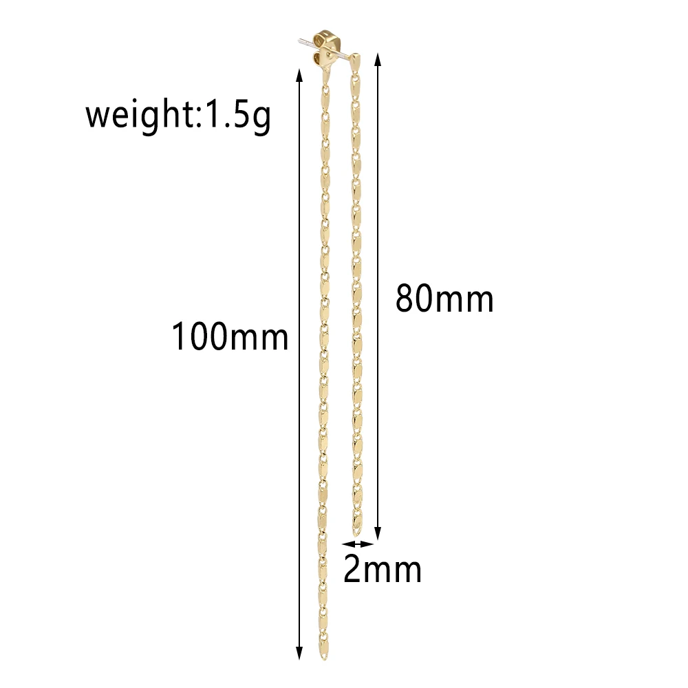 Серьги-гвоздики Hanma Shuji из аниме Токио для женщин длинная цепочка золотого цвета