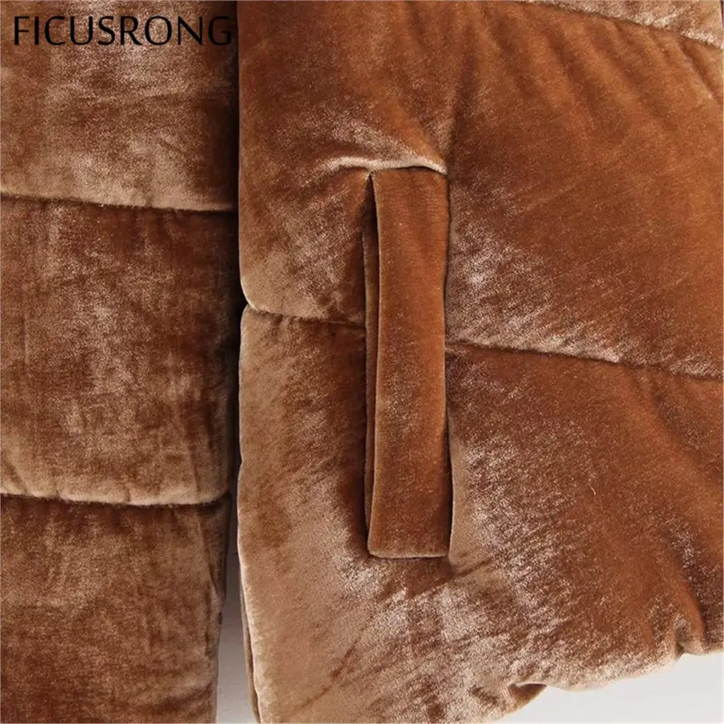 

Fashion Velvet Cotton Padded Basic Jacket Coat Warm Blue Parkas Jackets Female Autumn Winter Jacket Women Outerwear