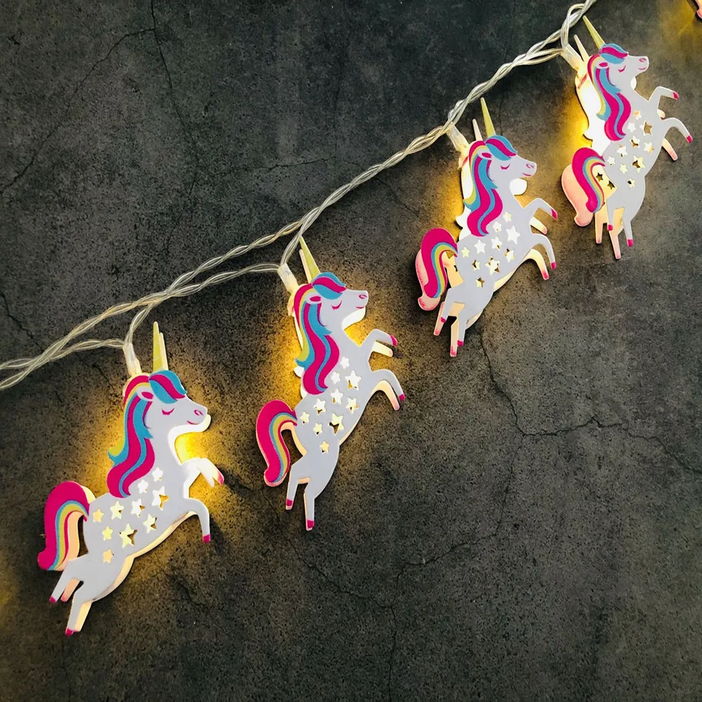 Светодиодная гирлянда Единорог с питанием от батарейки | Освещение