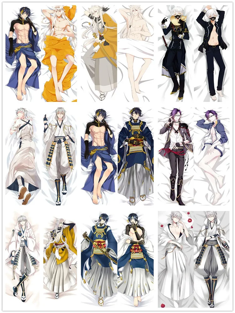 

Anime Touken Ranbu Online Akashi Kuniyuki Mikazuki Munechika Kousetsusamonji Huging Body Pillowcase Dakimakura Pillow Cover Case
