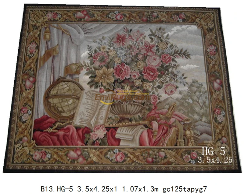 Старинные французские гобелены Aubusson ручная работа изысканный чехол для кровати