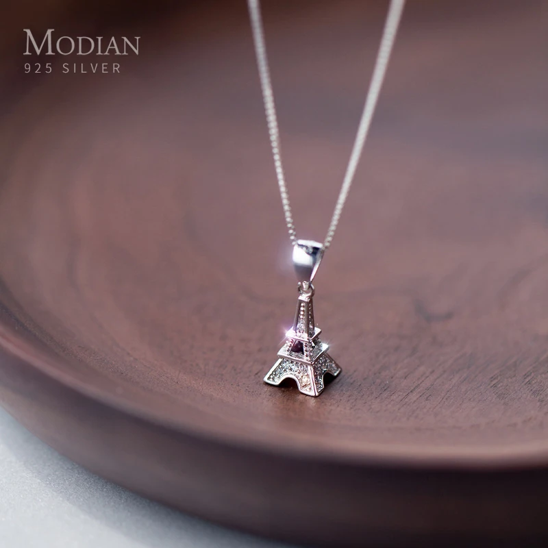 Modian горячая распродажа натуральная 925 стерлингового серебра железная башня