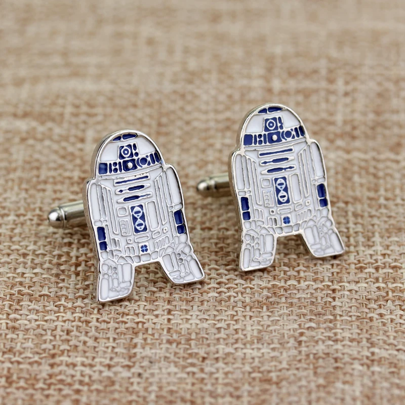 23 Запонки «Звездные войны» Сокол Дарт Вейдер BB8 R2D2 истребитель рыцарь Штурмовик супергерой Зажимы для галстука, запонки для фанатов ювелирные изделия подарок - Окраска металла: 23