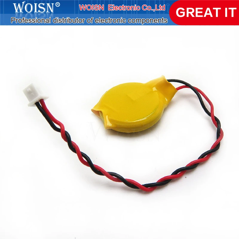 Аккумулятор CR2032 для ноутбука 2 шт./лот BIOS CMOS 2P 3P с проводом 3 в наличии - купить по