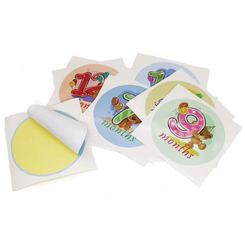 12 шт месяц стикер для детской фотографии памятная веха ежемесячный