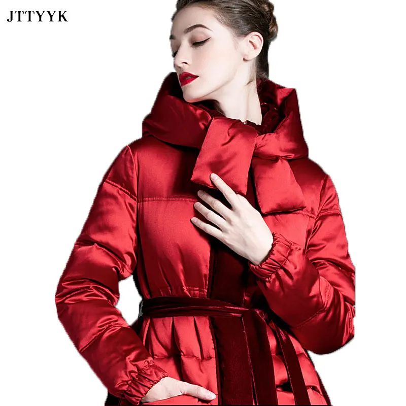 Новинка 2021 Высококачественная Зимняя парка с капюшоном пуховик женское толстое