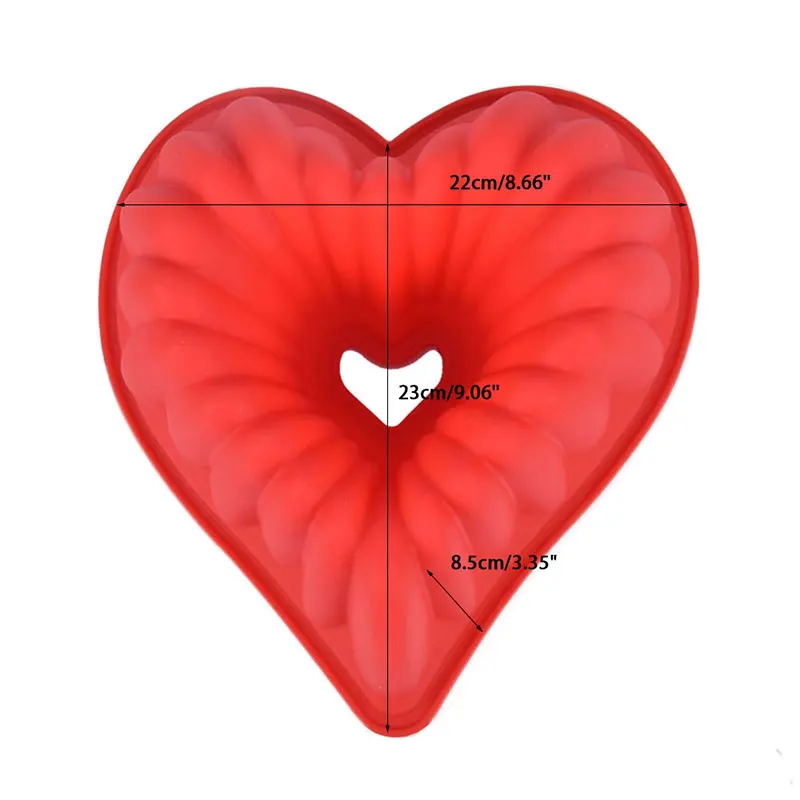 

Heart Love Jelly Silicone Cake Mould Mold DIY Baking Pans Decorating Tools