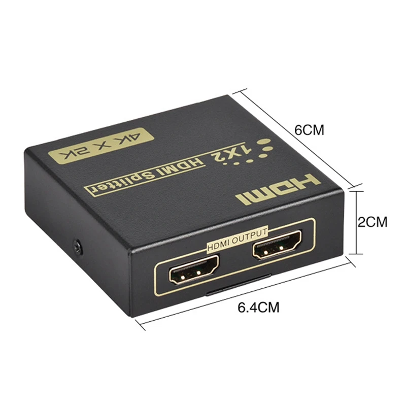 Разветвитель HDMI 1 в 2 выхода 4K видео разветвитель 1X2 адаптер преобразователь для