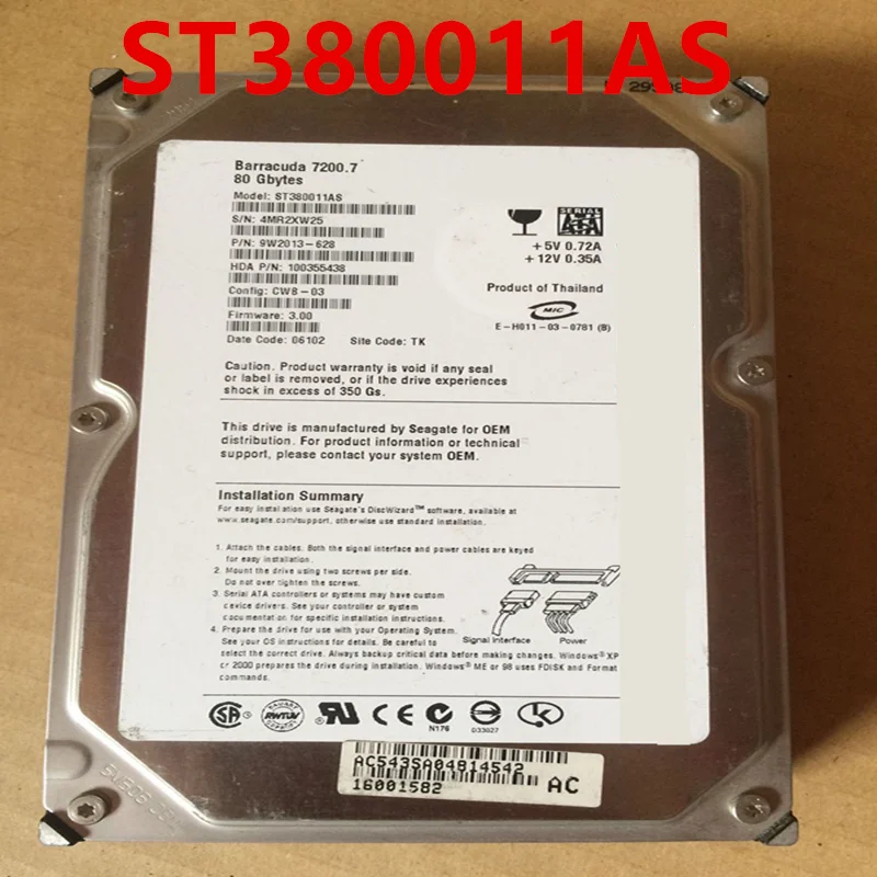Enlarge 90% New Original HDD For Seagate 80GB 3.5