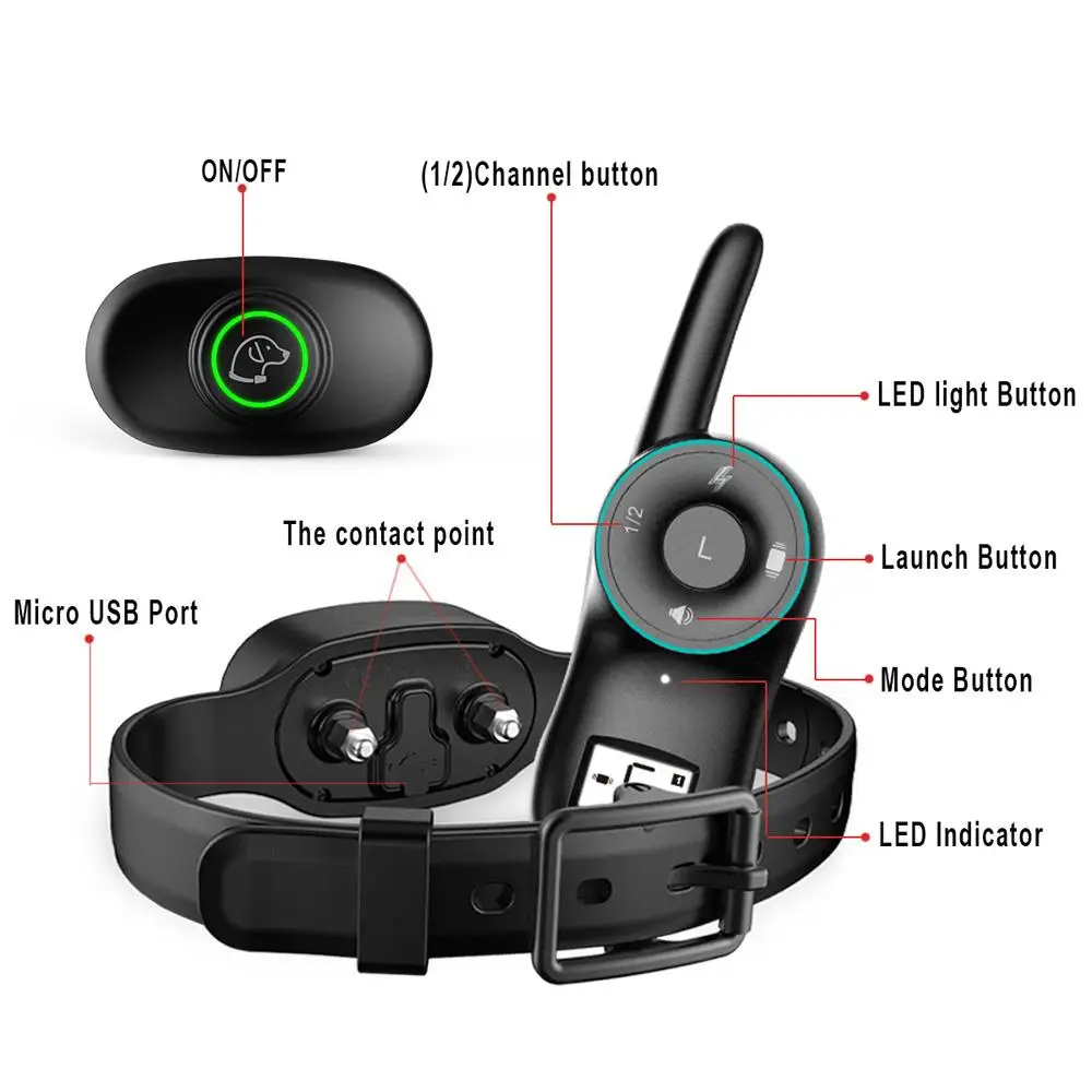 Электрический ошейник для собак водонепроницаемый обучения перезаряжаемый