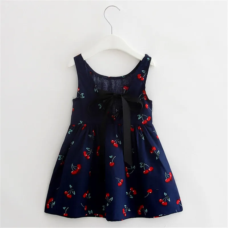 Платье для новорожденных девочек летнее однотонное платье до колен с цветами