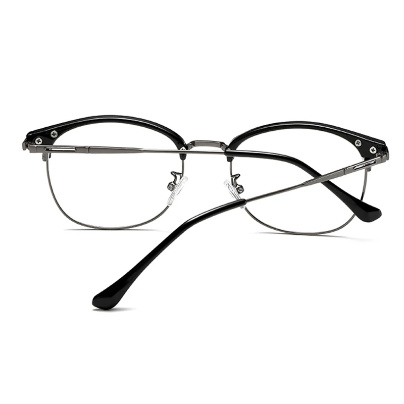 LongKeeper 2020 New Semi-rimless Glasses Frame Men Women Fashion Clear Lens Optical Eyeglasses Male Vintage Metal Spectacles | Аксессуары