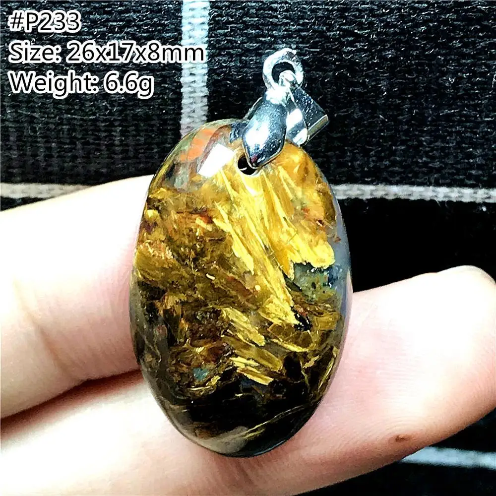 Подвеска из натурального желтого пьестерсита для женщин мужчин кристалл энергия