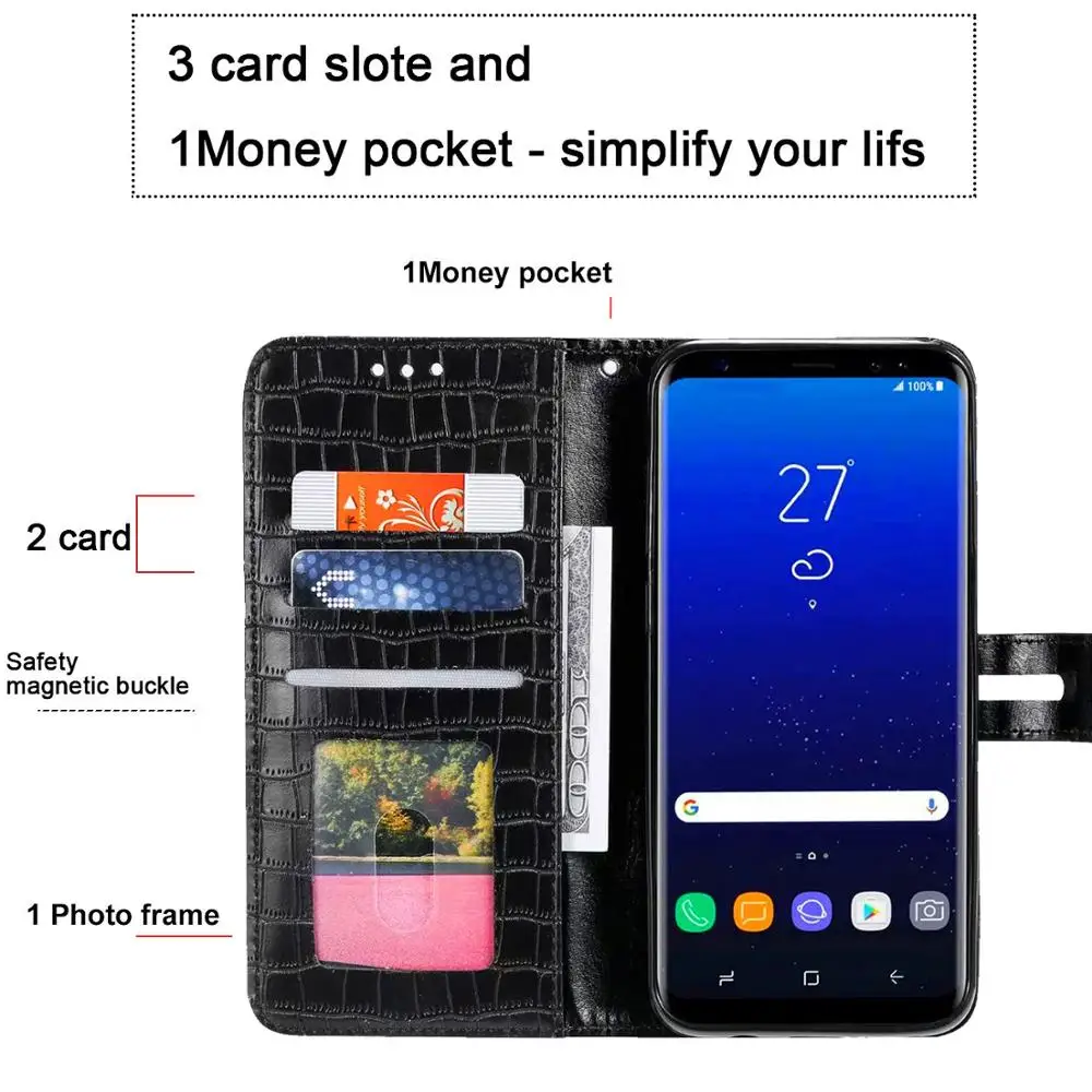 S8 S9 Plus S10E S20 FE S21 Ultra S7 Edge Leather Wallet Case For Samsung Galaxy Note 8 9 Note 10 Lite Card Slot Flip Stand Cover
