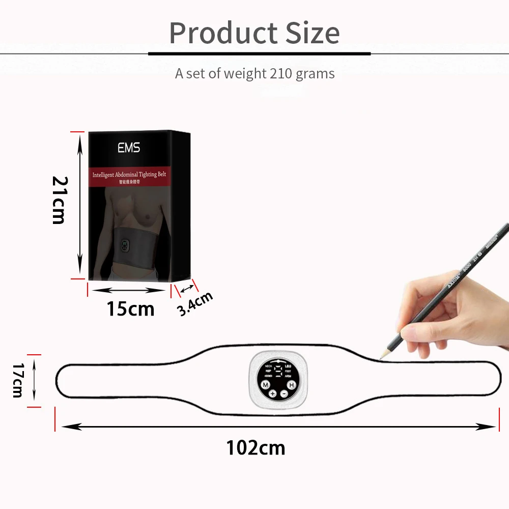 USB электрический заряд для мышц живота Пояс вибрации тела пояс похудения EMS