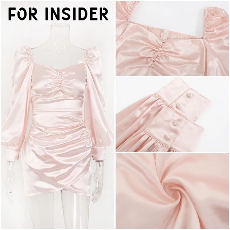 Для Insider Элегантное Атласное розовое облегающее платье vestidos сексуальное