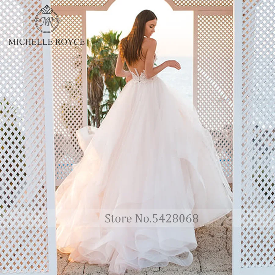 Мишель Ройс Свадебные платья трапециевидной формы для женщин Сексуальное