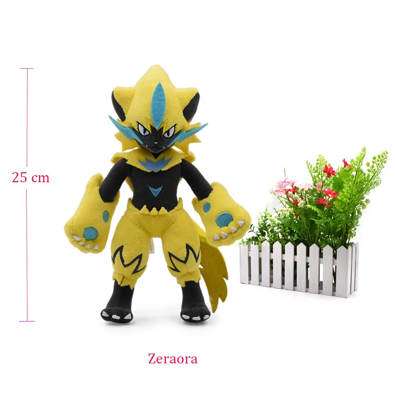 Zeraora Аниме Кукла Пикачу тортерра Snorlax Zeraora Rayquaza Charizard Bagon Lucario мультфильм чучела Peluche плюшевые игрушки Рождественский подарок - Цвет: Zeraora
