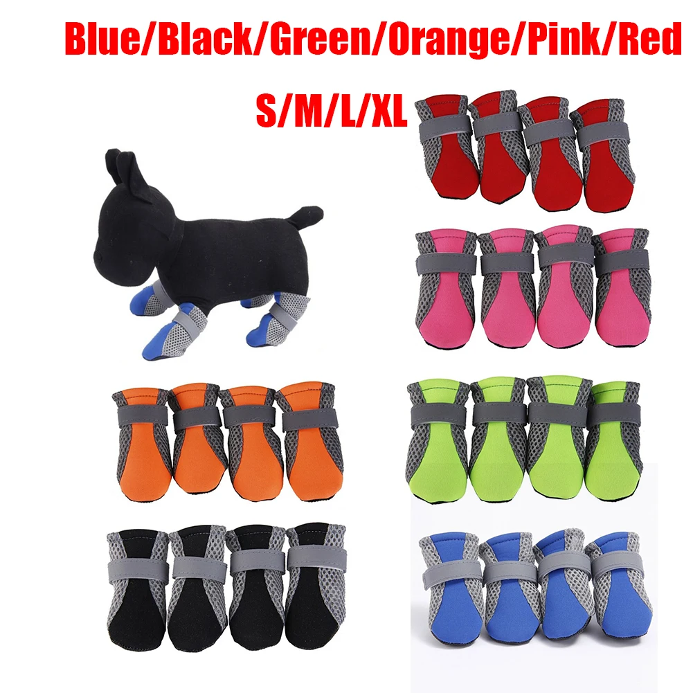 

Booties Pets Socks 4pcs/set Small/Large Shoes Anti Slip Useful Durable