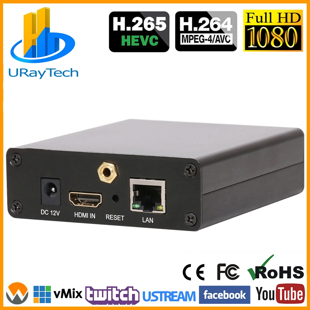 HEVC H.265 H.264 HD HDMI MIC Аудио Видео Передатчик Датчик прямая трансляция