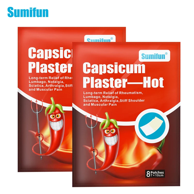 

Sumifun 8 Hot Pepper Capsicum Plaster Pain Relief Plaster Back/Neck/Shoulder Chinese Herbal Medical Joint Arthritis Patch K02101