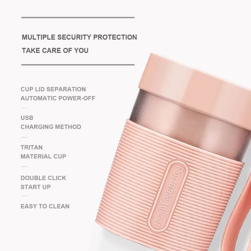 

Portable Fruit Blender USB Rechargable Juice Extraction Cup Mixer Electric Juicer Machine Juice Cup Cut Mixer for Travel