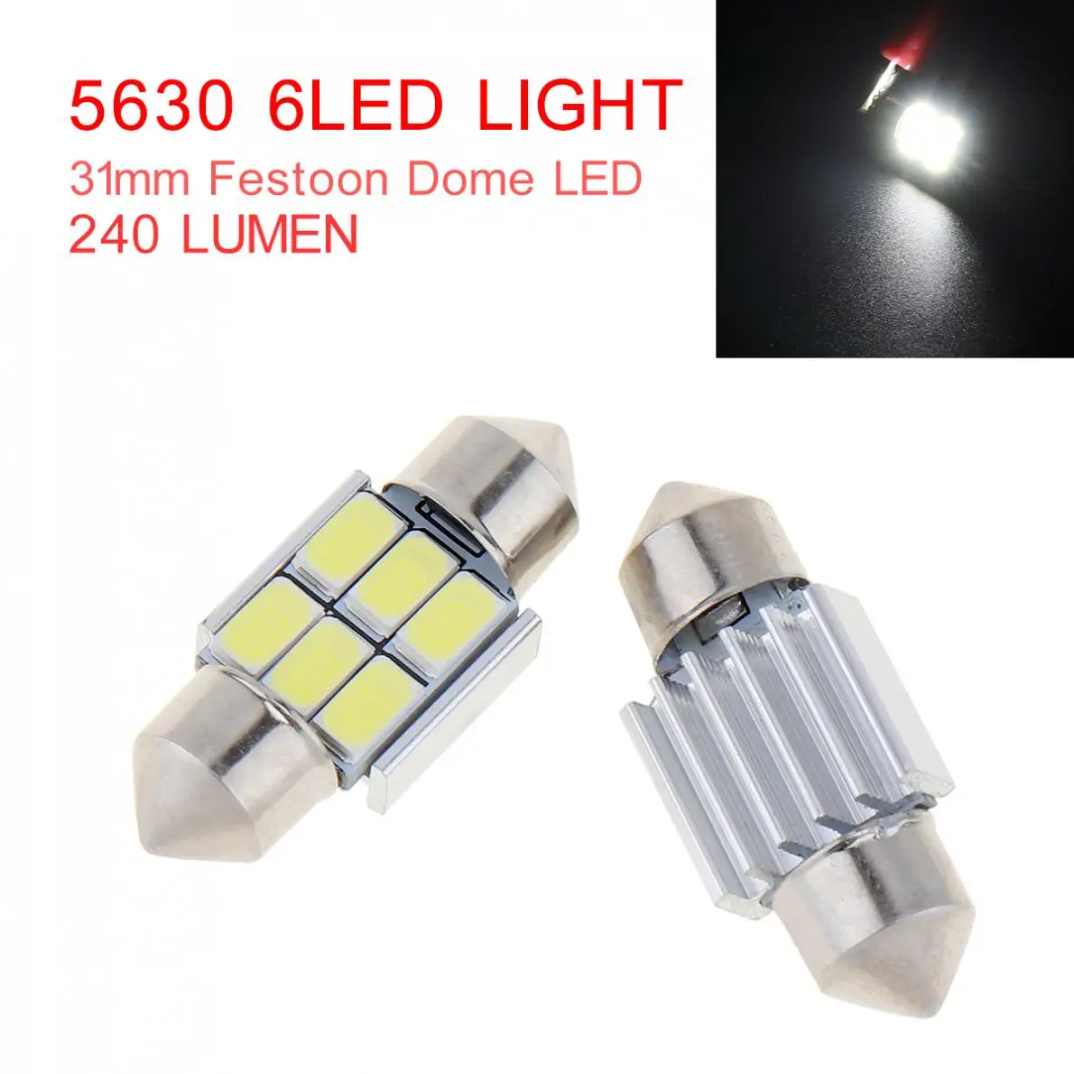 2 шт. 31 мм 12V 5630 SMD светодиодный автомобиль интерьера светильник лампочки глобуса Au