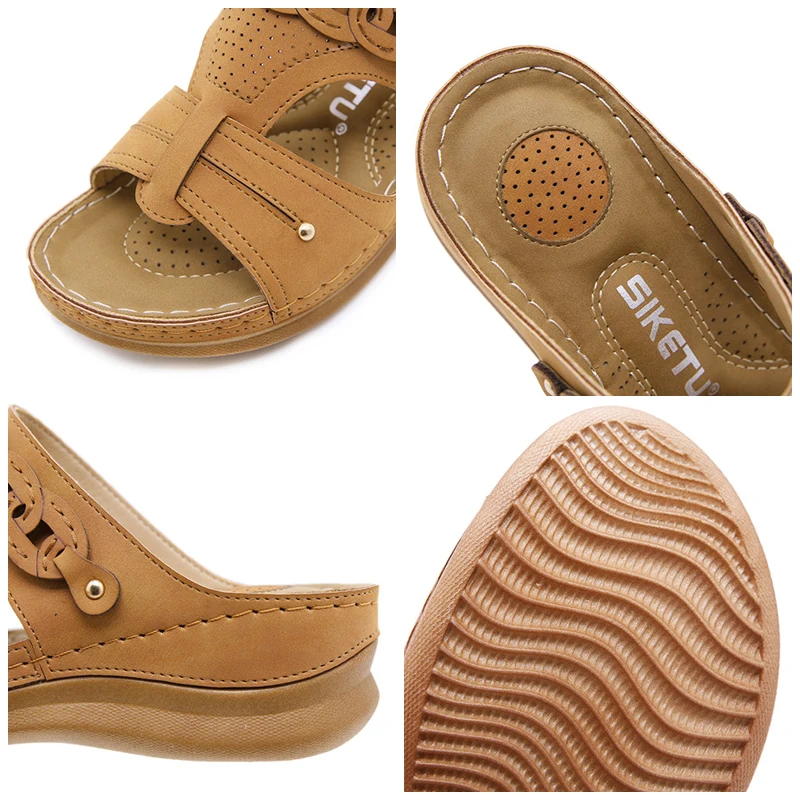 

Women's Sandals Ladies Wedges Platform Shoes 2021 Fashion Hollow Out Casual Female Beach Shoes Plus Size 43 Heels Sandals