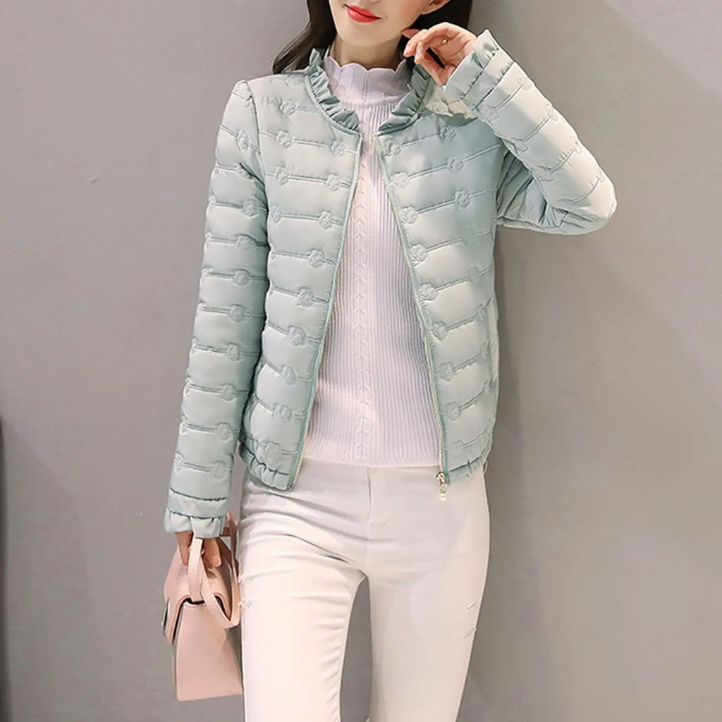 Свободный Страус новый зимний образ для женщин короткий и тонкий с подкладкой